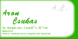 aron csukas business card